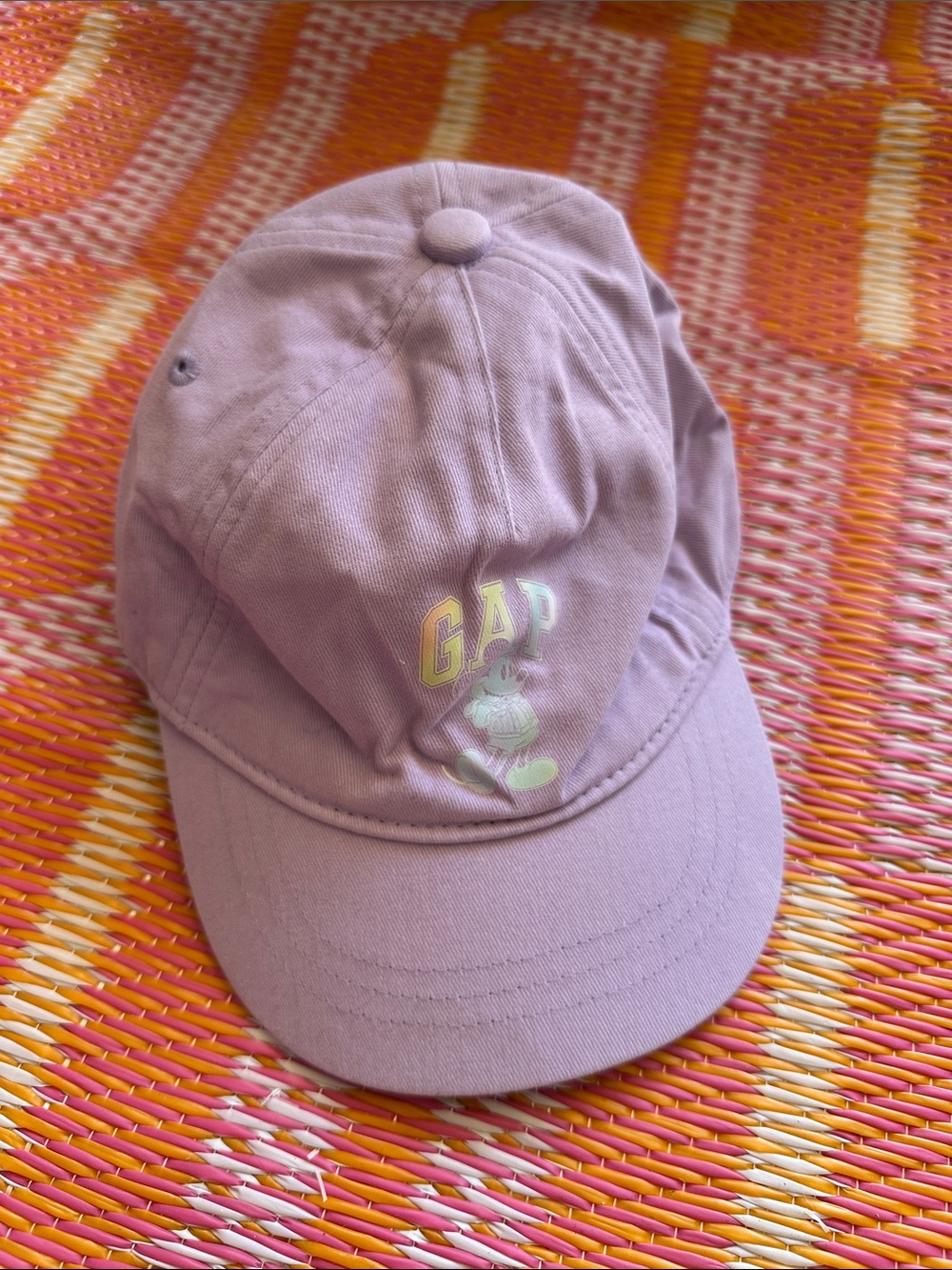 GAP Lilac Kids Baseball Cap with Mickey Graphic